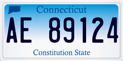 CT license plate AE89124