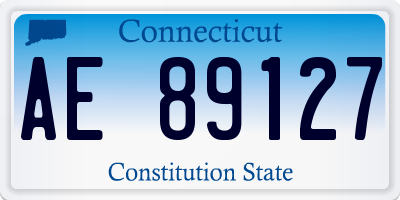 CT license plate AE89127