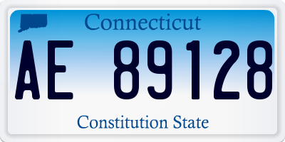 CT license plate AE89128
