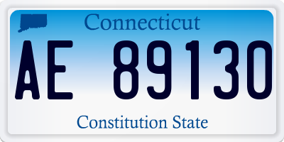 CT license plate AE89130
