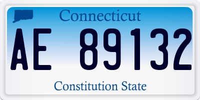 CT license plate AE89132