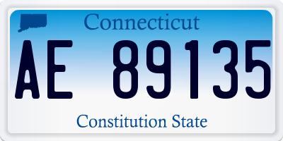 CT license plate AE89135
