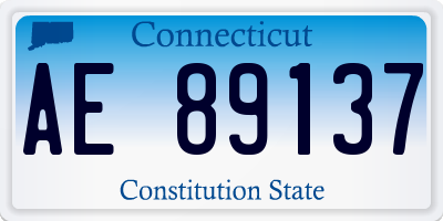 CT license plate AE89137