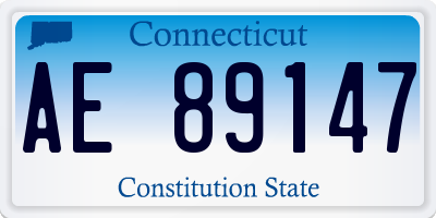 CT license plate AE89147