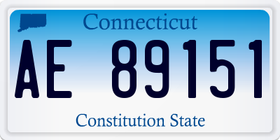 CT license plate AE89151