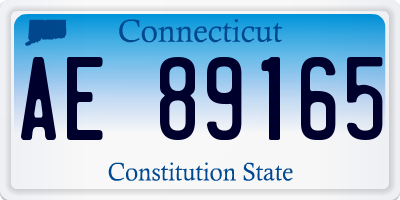 CT license plate AE89165