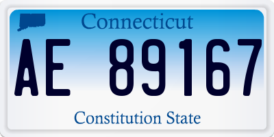 CT license plate AE89167