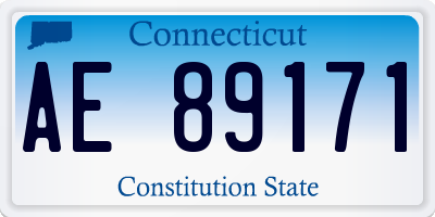 CT license plate AE89171