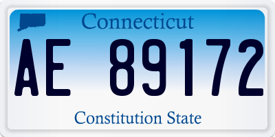 CT license plate AE89172