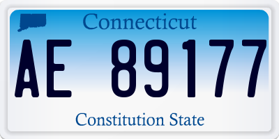 CT license plate AE89177