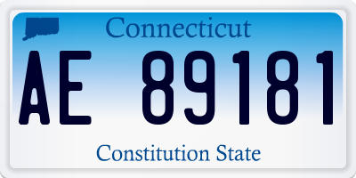 CT license plate AE89181