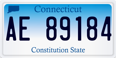 CT license plate AE89184