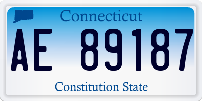 CT license plate AE89187