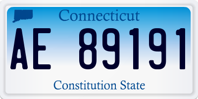 CT license plate AE89191