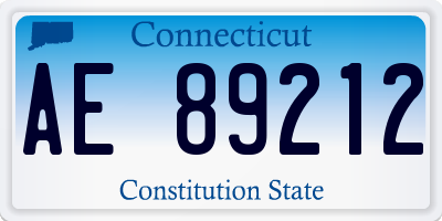 CT license plate AE89212