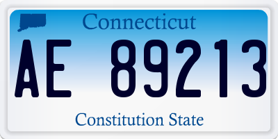 CT license plate AE89213