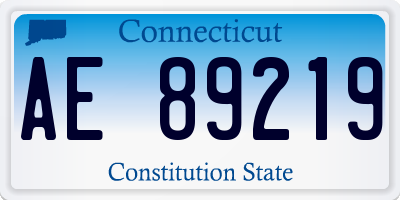 CT license plate AE89219