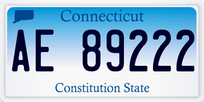 CT license plate AE89222