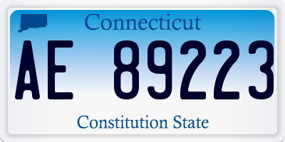 CT license plate AE89223