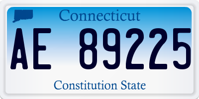 CT license plate AE89225