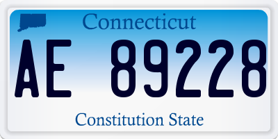 CT license plate AE89228