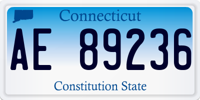 CT license plate AE89236