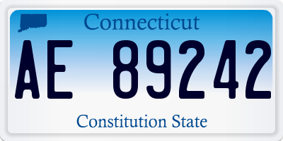 CT license plate AE89242