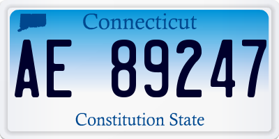 CT license plate AE89247