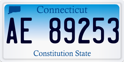 CT license plate AE89253