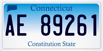 CT license plate AE89261
