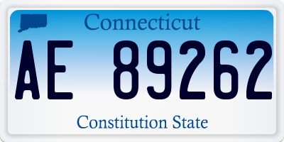 CT license plate AE89262