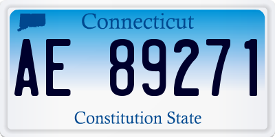 CT license plate AE89271