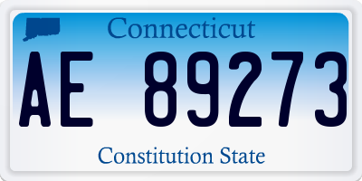 CT license plate AE89273