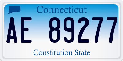 CT license plate AE89277