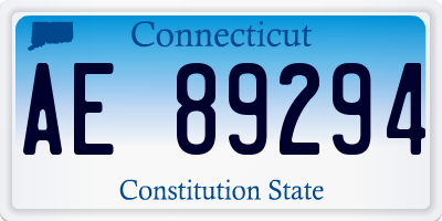 CT license plate AE89294