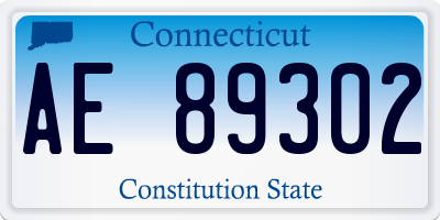 CT license plate AE89302