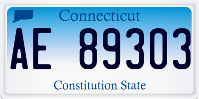 CT license plate AE89303