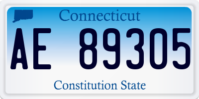 CT license plate AE89305