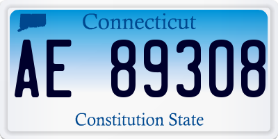 CT license plate AE89308