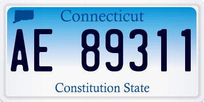 CT license plate AE89311