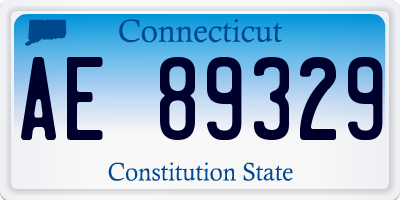 CT license plate AE89329