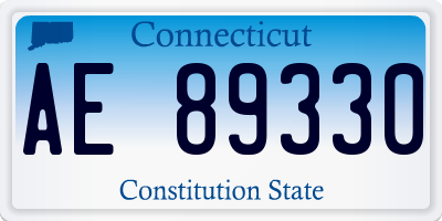 CT license plate AE89330