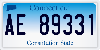 CT license plate AE89331