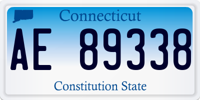 CT license plate AE89338