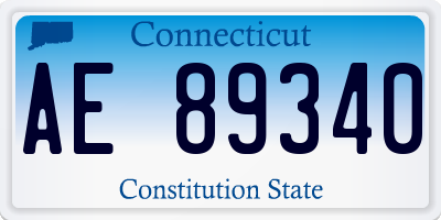 CT license plate AE89340