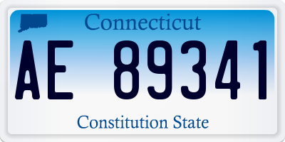 CT license plate AE89341