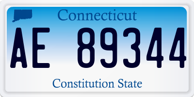 CT license plate AE89344