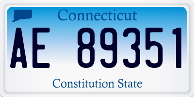 CT license plate AE89351