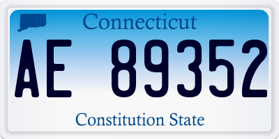 CT license plate AE89352