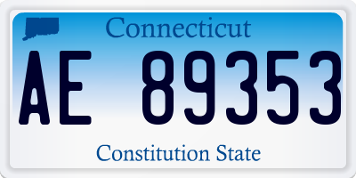 CT license plate AE89353